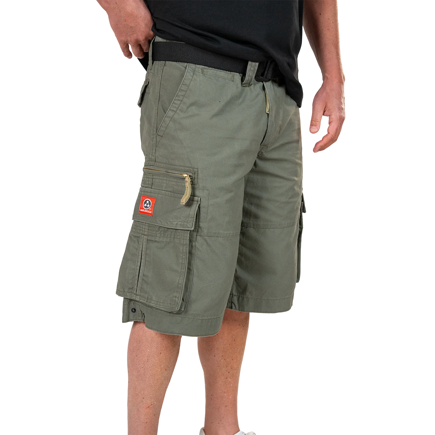 Molecule Big Size Cruisers 'Olive Green'-Cargo shorts men-Molecule-Molecule