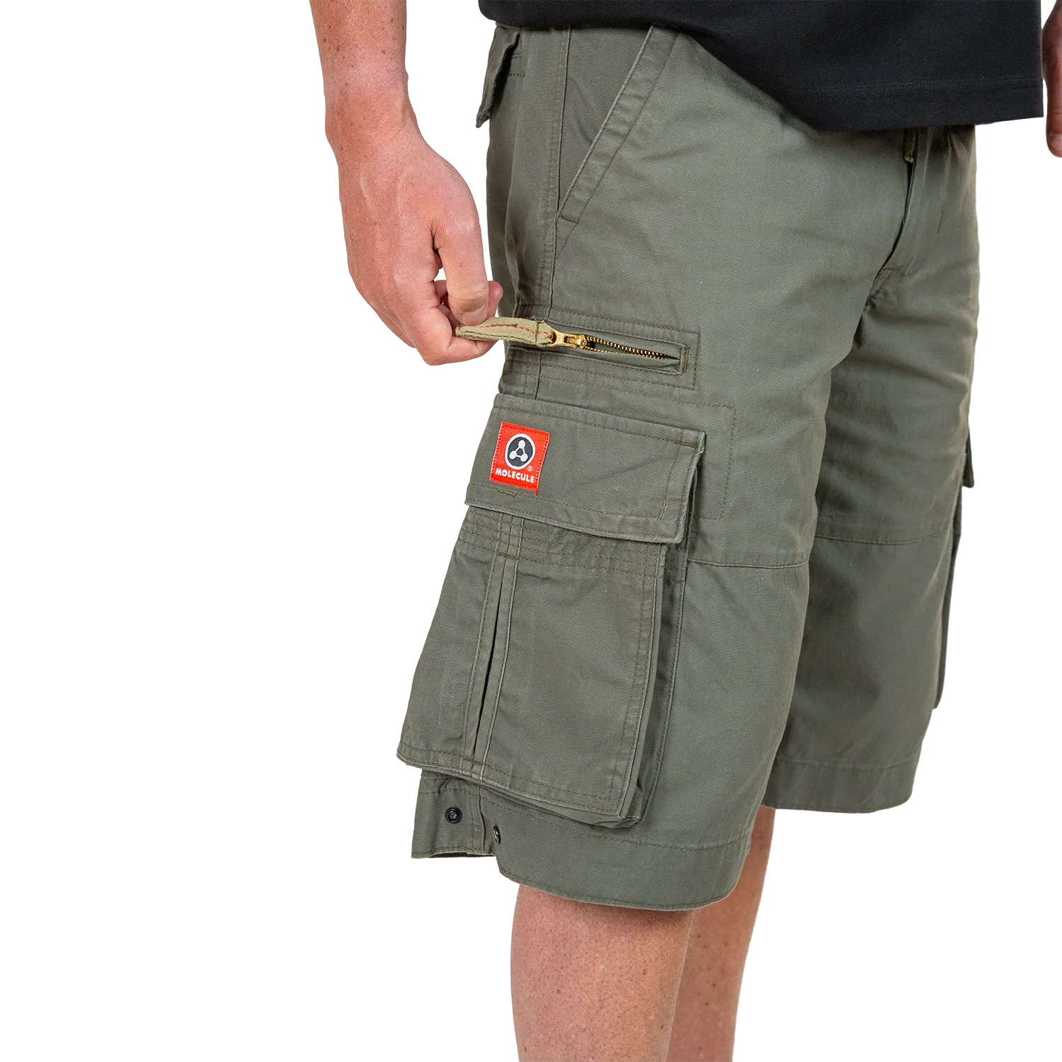 Molecule Cruisers 'Olive Green'-Cargo shorts men-Molecule-Molecule