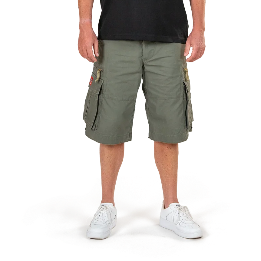 Molecule Big Size Cruisers 'Olive Green'-Cargo shorts men-Molecule-Molecule