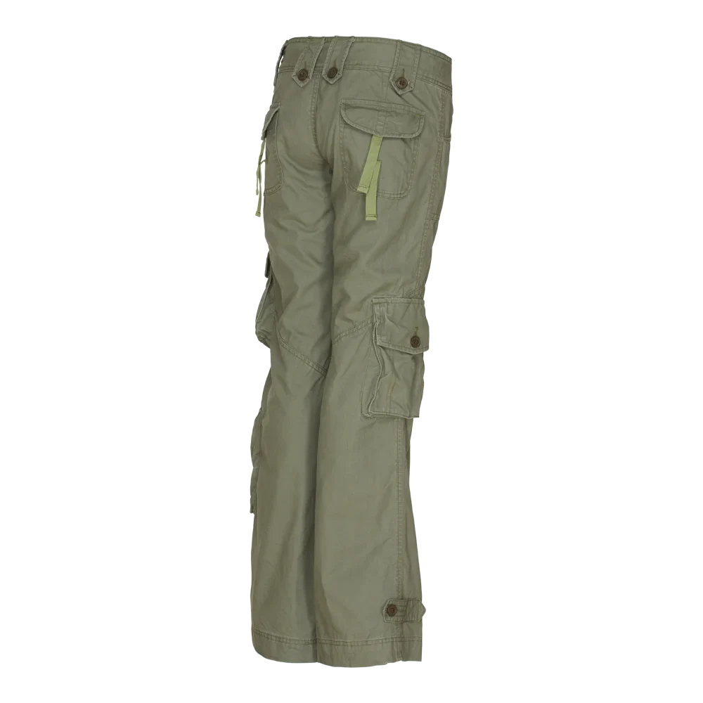 Molecule Low Cut Combats 'Olive Green'-Cargo pants woman-Molecule-Molecule