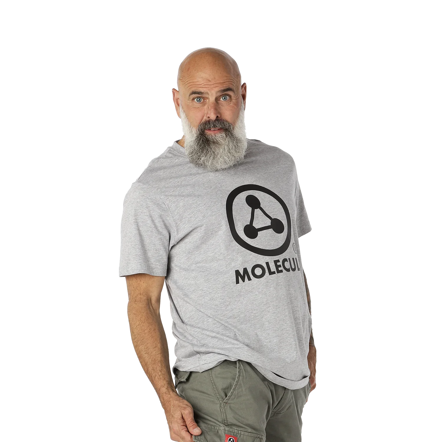 Molecule T-Shirt - Large Logo 'Grey'-T-Shirt-Molecule-Molecule